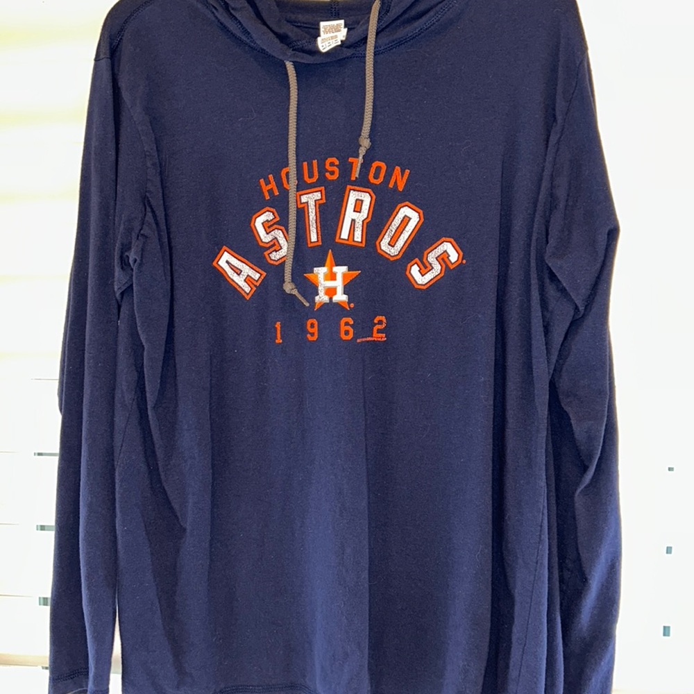 Houston Astros hooded t shirt long sleeve XL